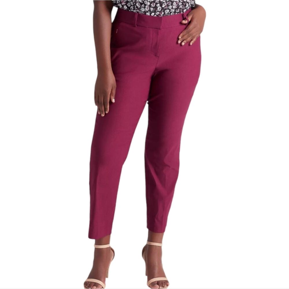 Lane Bryant Purple Stretch Straight Leg Pants Plus‎ Size 20